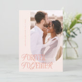 フォーエバートゥイーズヴィンテージエレガンスピーチ結婚ーズ 案内状 (スタンド正面)
