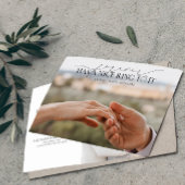 フォーエバーナイスリングや輪エレガント2フォト婚約 案内状