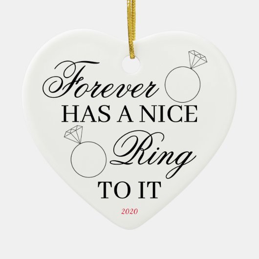 フォーエバーナイスリングや輪婚約結婚と セラミックオーナメント (正面)