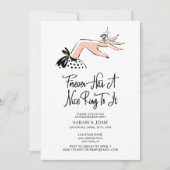 フォーエバーハナイスリングや輪エレガント婚約パーティ 招待状 (正面)