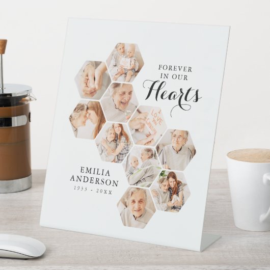 フォーエバーハートモダンメモリアル10枚フォトカード 台座サイン (インサイチュ)