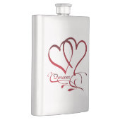 フォーエバーハートレッドオンホワイト フラスク (右)