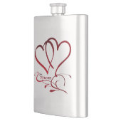 フォーエバーハートレッドオンホワイト フラスク (左)