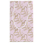 フォーエバーハート金ゴールドオンピンク スモールペーパーバッグ (裏面)