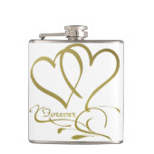 フォーエバーハート金ゴールドオンホワイト フラスク (正面)