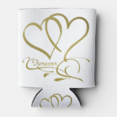 フォーエバーハート金ゴールドオンホワイト 缶クーラー (正面)