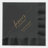 フォーエバーハート |エレガントメモリアル葬儀 箔ナプキン (正面)