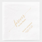 フォーエバーハート |エレガントメモリアル葬儀 箔ナプキン (正面)