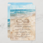 フォーエバーバイザシービーチ結婚式招待状 招待状 (正面/裏面)
