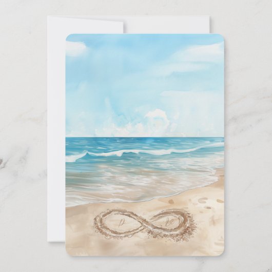 フォーエバーバイザシービーチ結婚式招待状 招待状 (裏面)