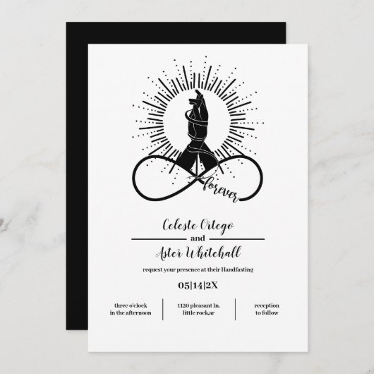 フォーエバーバインドハンズウィッカ信者ユニオンハンドスティング 招待状 (正面/裏面)