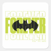 フォーエバーバットマンタイポグラフィシンボルグラフィック スクエアシール (正面)