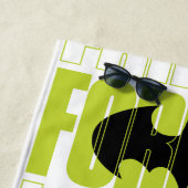 フォーエバーバットマンタイポグラフィシンボルグラフィック ビーチタオル (インサイチュ)