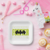 フォーエバーバットマンタイポグラフィシンボルグラフィック ペーパープレート (パーティー)