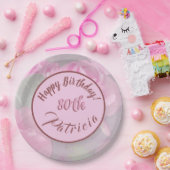 フォーエバーバラピンクアメリカンガーデンドリーム ペーパープレート (パーティー)