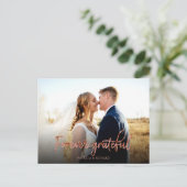 フォーエバーバラフォイル結婚の感謝の写真 ポストカード (スタンド正面)