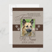 フォーエバーパーラディペット悔やみや弔慰 案内ポストカード (正面/裏面)