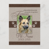 フォーエバーパーラディペット悔やみや弔慰 案内ポストカード (正面)