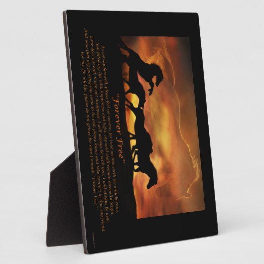 フォーエバーフリーホースメモリアル フォトプラーク (側面)