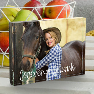 フォーエバーフレンズカワイトラブハートタイポグラフィ フォトブロック