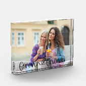 フォーエバーフレンズカワイラブハートタイポグラフィカスタム フォトブロック (左)