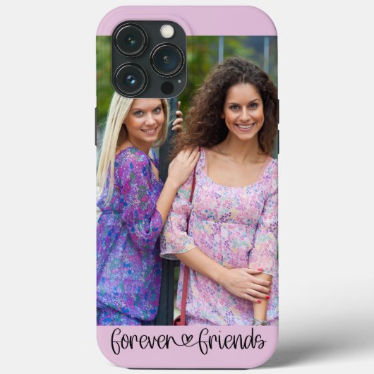 フォーエバーフレンズフォトカワイイハートタイポグラフィ Case-Mate iPhoneケース (裏面)