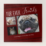 フォーエバーフレンズペットフォトコラージュ ジグソーパズル<br><div class="desc">Fur Ever Friends 3つのフォトオプションデザインテンプレートは使用する簡単である。写真を選択してアップロードする。すべての文字も調整可能であり、レイアウトは多くのオプションで容易に変カスタマイズ更できる。手書きハートアクセント</div>