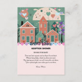 フォーエバーホームパステルハート養子縁組フォスターシャワー エンクロージャーカード (正面)