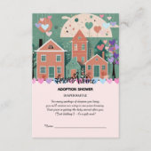 フォーエバーホームパステルハート養子縁組フォスターシャワー エンクロージャーカード (正面)