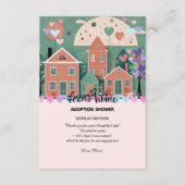 フォーエバーホームパステルハート養子縁組フォスターシャワー エンクロージャーカード (正面)