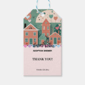 フォーエバーホームパステルハート養子縁組フォスターシャワー ギフトタグ (正面)