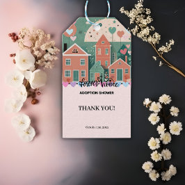 フォーエバーホームパステルハート養子縁組フォスターシャワー ギフトタグ