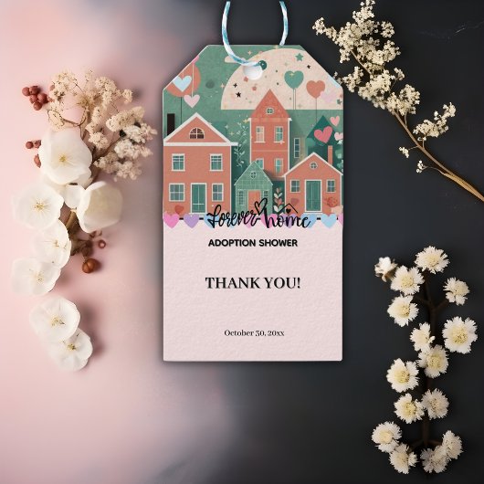 フォーエバーホームパステルハート養子縁組フォスターシャワー ギフトタグ