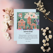 フォーエバーホームパステルハート養子縁組フォスターシャワー サンキューカード