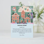 フォーエバーホームパステルハート養子縁組フォスターシャワー サンキューカード (スタンド正面)