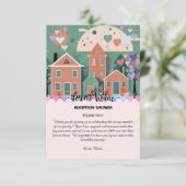 フォーエバーホームパステルハート養子縁組フォスターシャワー サンキューカード (スタンド正面)