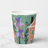 フォーエバーホームパステルハート養子縁組フォスターシャワー 紙コップ (右)