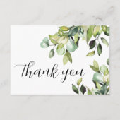 フォーエバーホームファンドQRコードエレガントグリーンボタニカル エンクロージャーカード (裏面)