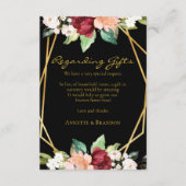 フォーエバーホームファンブラック金ゴールド幾何学フローラ エンクロージャーカード (正面)