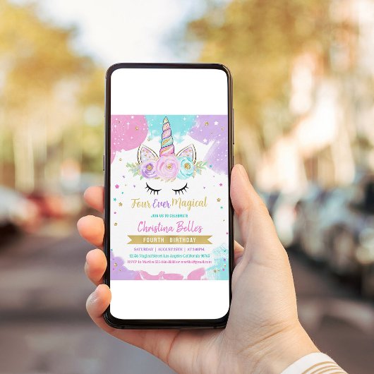 フォーエバーマジカルガールズ4thユニコーン誕生日 招待状