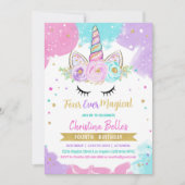 フォーエバーマジカルガールズ4thユニコーン誕生日 招待状 (正面)