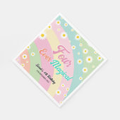 フォーエバーマジカルフォー誕生日デイジー スタンダードランチョンナプキン (角)