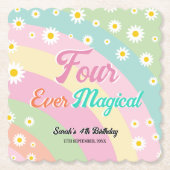 フォーエバーマジカルユニコーンフォー誕生日 ペーパーコースター (正面)