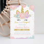 フォーエバーマジカルユニコーン誕生日 招待状