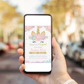 フォーエバーマジカルユニコーン誕生日 招待状