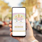 フォーエバーマジカルユニコーン誕生日 招待状