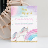 フォーエバーマジカルユニコーン4歳の誕生日 招待状