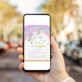 フォーエバーマジカルユニコーン4th誕生日招待状 招待状