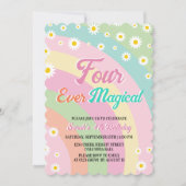 フォーエバーマジカルレトロユニコーンレインボー 招待状 (正面)