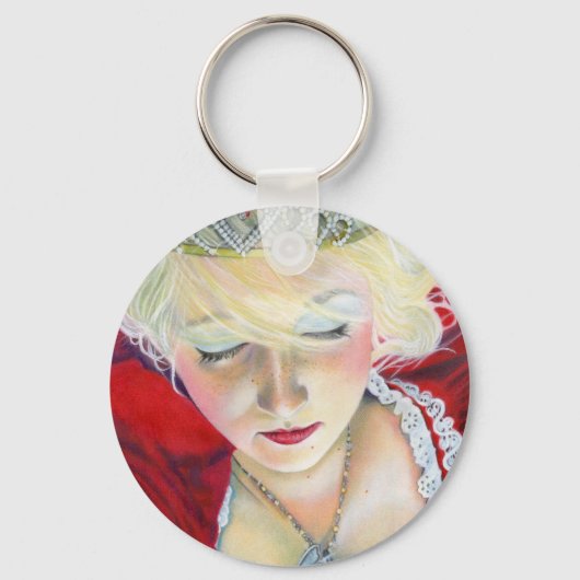 フォーエバーミンプリンセスハートロックケットキーチェーン キーホルダー (正面)